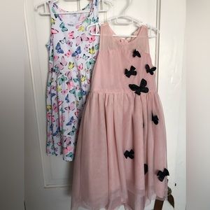 H&M girls butterfly dresses size 7/8